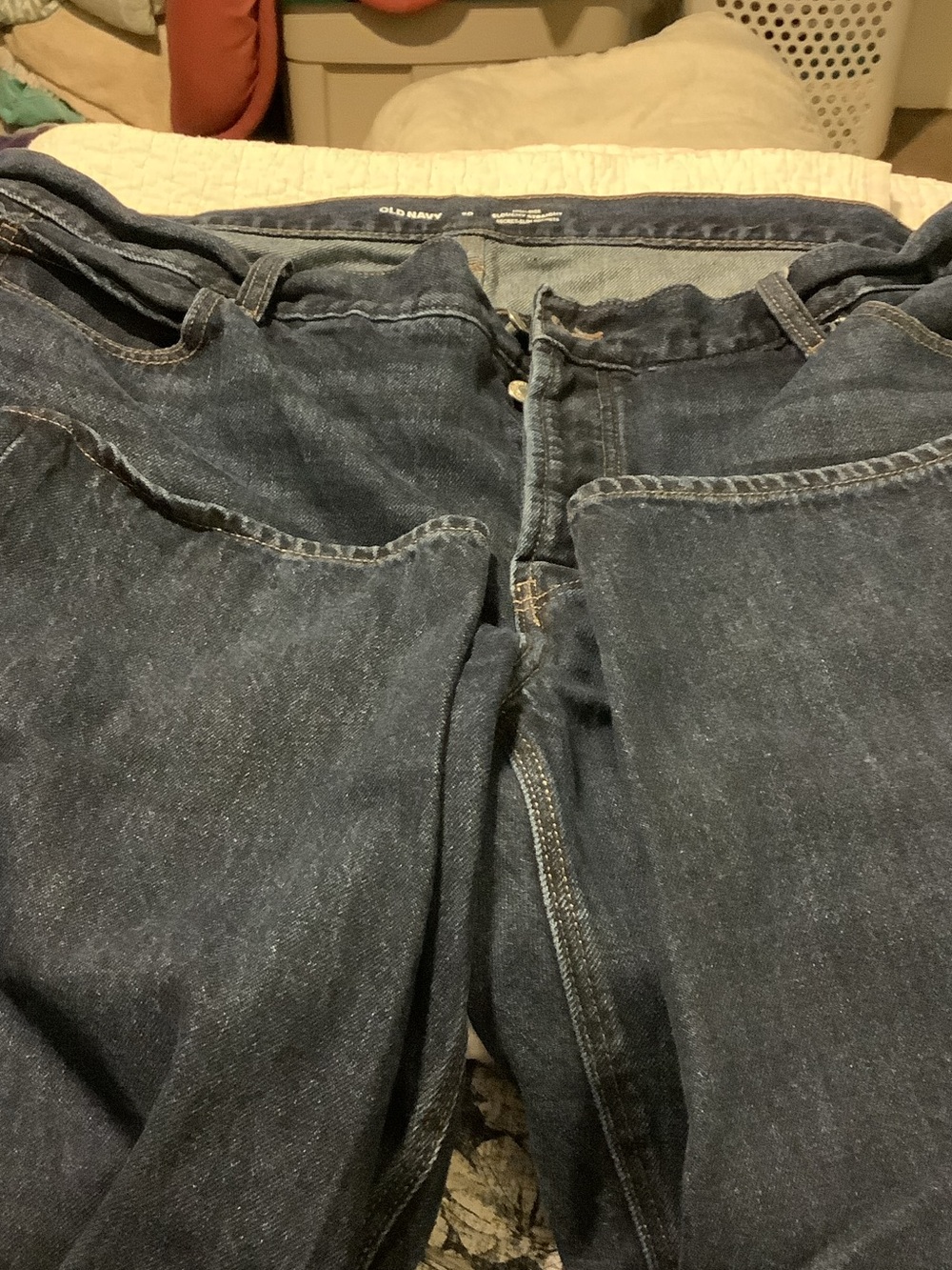 Old Navy cropped jeans, Button fly